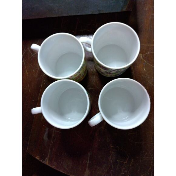 Chintz 4 mugs Lefton? 043 floral fine china 8 oz - Picture 9 of 9